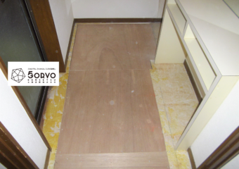 千葉市若葉区Ｙ様邸 洗面空間のリフォーム・洗面台と床クッションフロアの交換